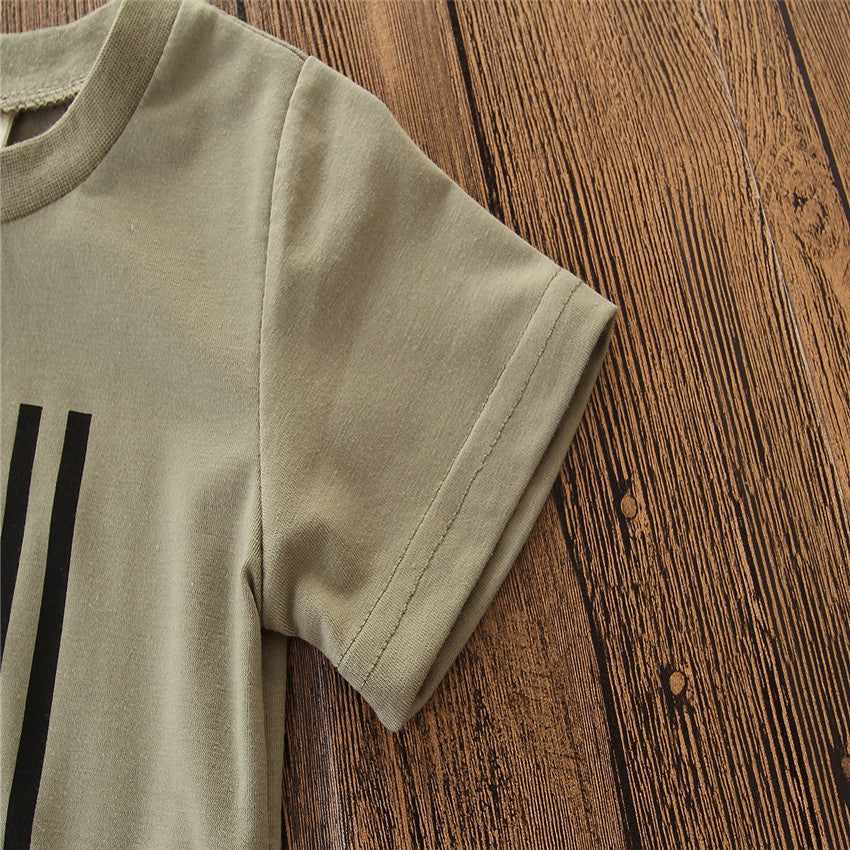 Little Kids' Camouflage Suit Summer Clothing