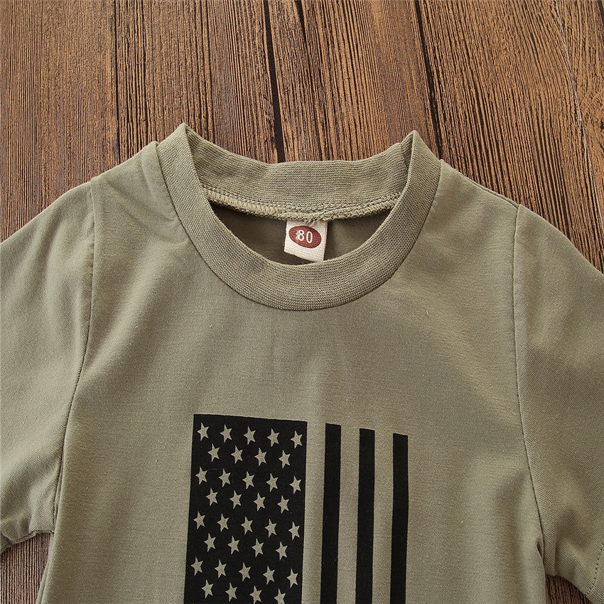 Little Kids' Camouflage Suit Summer Clothing